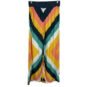 ONeill Women Chevron Print Wide Leg Pant Size Small S Viscose Casual Summer New